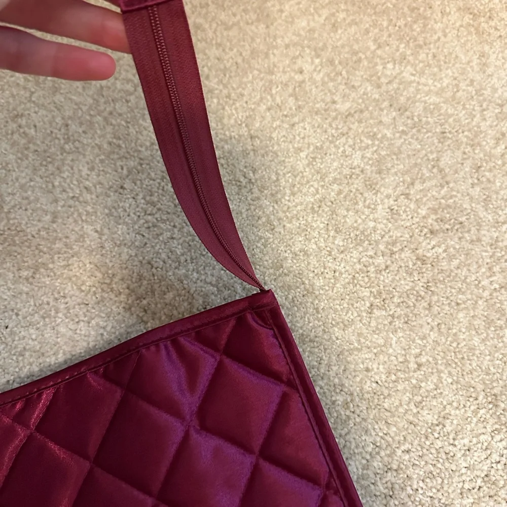 Quilted Satin Cosmetic Bag